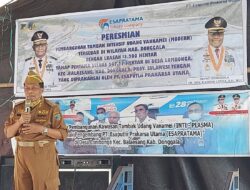 Bupati Donggala, Kasman Lassa Resmikan Pembangunan Tambak Intensif Udang Vaname Di Desa Lombonga