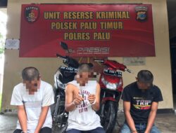Polisi Palu Ringkus 3 Tersangka Curanmor, 1 Masih Pelajar Asal Kabupaten Donggala