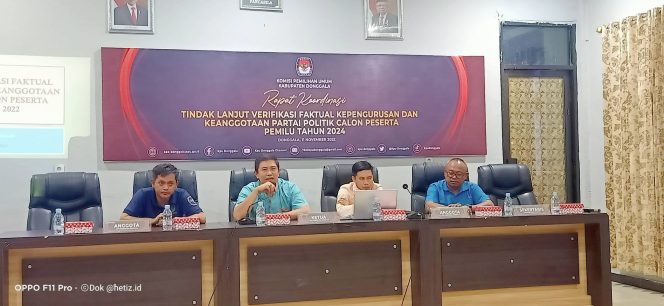 
					KPU Donggala Gelar Rakor Tindak Lanjut Verfak Kepengurusan dan Keanggotaan Parpol