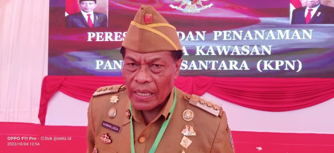 
					Bupati Donggala, Kasman Lassa saat dikonfirmasi media setelah kegiatan peresmian Kawasan Pangan Nasional (KPN) Rabu (4/10/23) di desa Talaga. POTO: netiz.id