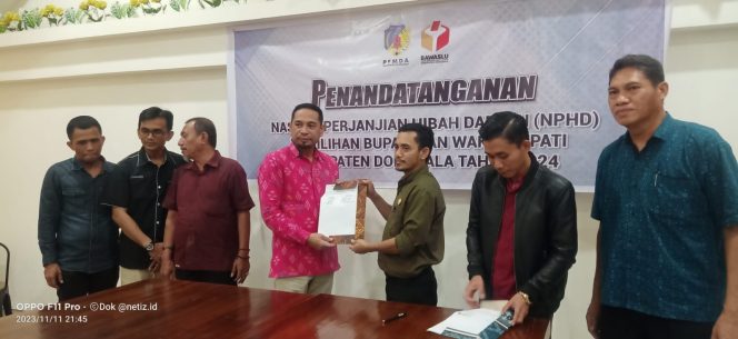 
					Teken NPHD, Bawaslu Donggala Dapat Hibah 18 Miliar untuk Pilkada 2024