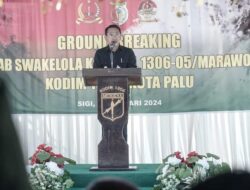 Bupati Sigi Hadiri Groundbreaking Rehab Kantor Koramil di Marawola