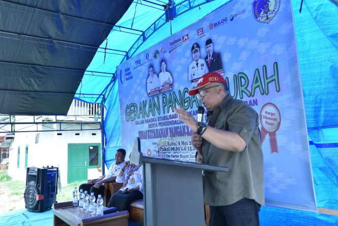 
					Saat Kepala Dinas Ketahanan Pangan Donggala, Muhammad Fahri menyampaikan sambutan dari Pj Bupati Donggala, Moh Rifani. Photo: netiz.id (akib)