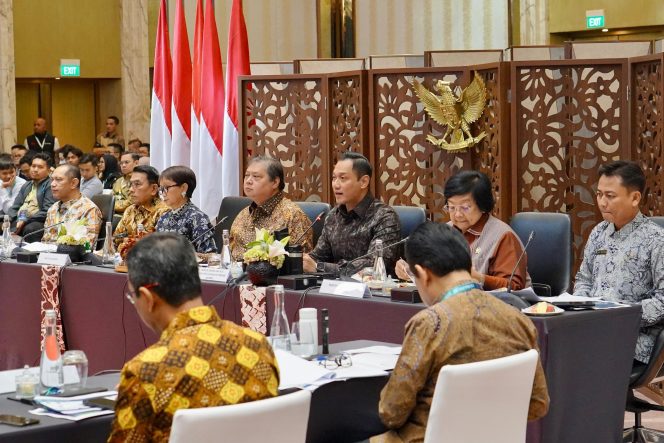 
					Menteri ATR/Kepala BPN, Agus Harimurti Yudhoyono (AHY), dalam acara One Map Policy Summit 2024 yang digelar di St. Regis Hotel, Jakarta pada Kamis (11/07/24). photo: ist