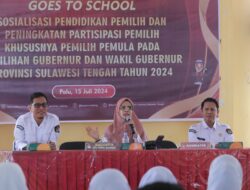 Sinergi KPU Kota Palu dan KPU Sulteng Sosialisasikan Tahapan Pilkada 2024 di SMAN 1 Palu