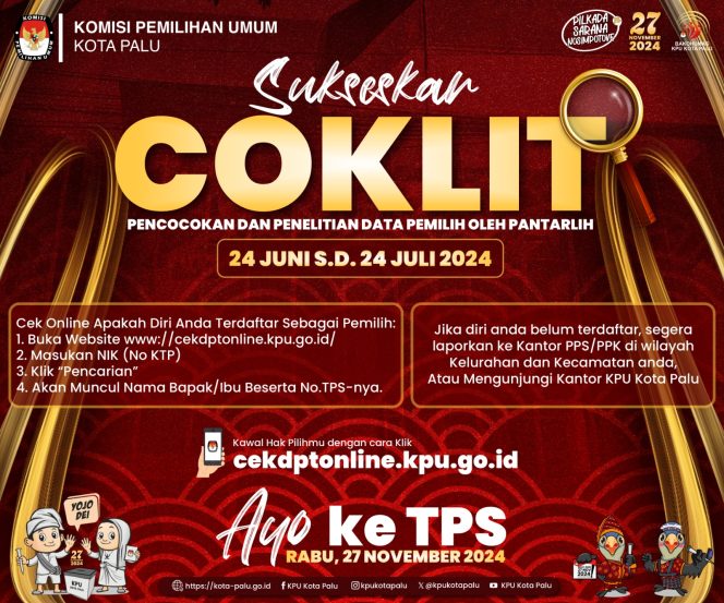 
					Iklan Coklit KPU Kota Palu