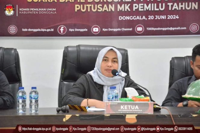 
					Ketua Komisi Pemilihan Umum (KPU) Donggala, Nurbia, photo: Bakohumas KPU Donggala. 