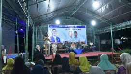 Calon Bupati Donggala, Moh Yasin dalam acara silaturahmi Calon Gubernur dan Wakil Gubernur Sulawesi Tengah bersama ketua DPW NasDem Sulteng, Dr. Nilam Sari Lawira yang diadakan di Desa Wani 2, Kecamatan Tanantovea, pada Jumat malam (06/09/24). photo: netiz.id (Akib)