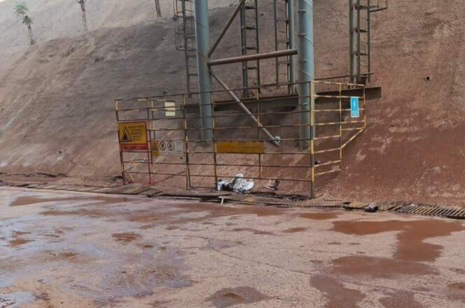 
					Lokasi dimana Mayat Andri ditemukan dilokasi bawah Conveyor Kawasan IMIP, PT Walsin Nikel Industri Indonesia. FOTO: ist