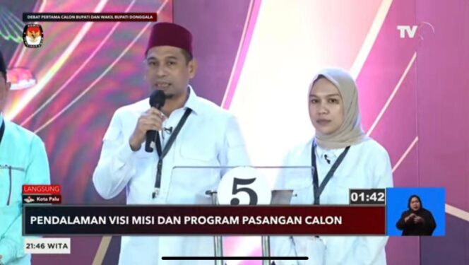 
					Calon Bupati dan Wakil Bupati Donggala nomor urut 5, Yasin-Syafiah. FOTO: ist