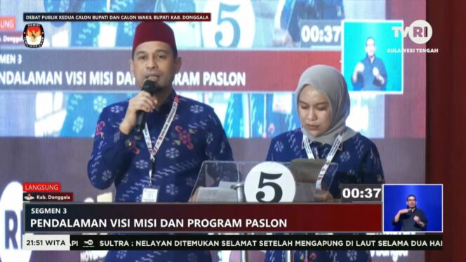 
					Calon Bupati dan Wakil Bupati Donggala nomor urut 5, Moh Yasin dan Syafiah Basir. FOTO: IST