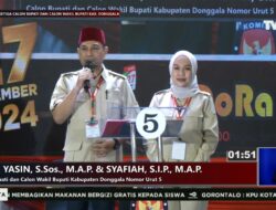 Debat Ketiga Calon Bupati Donggala: Paslon Yasin Syafiah Tegaskan Pentingnya Penyelesaian Persoalan Daerah