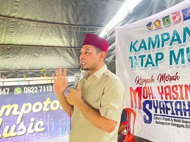 
					Kampanye tatap muka Yasin-Syafiah bersama masyarakat desa Saloya Kec Sindue Tombusabora. //FOTO:Ginda