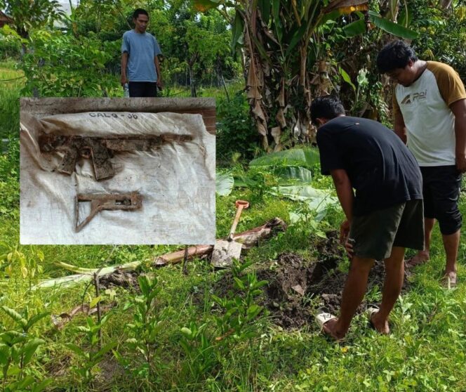
					Saat warga Desa Kilo, Kecamatan Poso Pesisir Utara, Kabupaten Poso, menggali tanah di halaman belakang rumahnya pada Selasa (28/01/25) pagi. FOTO: istimewa