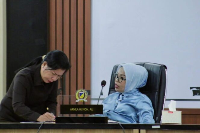 
					Ketua Komisi III DPRD Sulteng, Arnila M Ali saat memimpin rapat permasalahan air bersih warga Kelurahan Petobo, Selasa (20/05/25). (Foto: Istimewa)