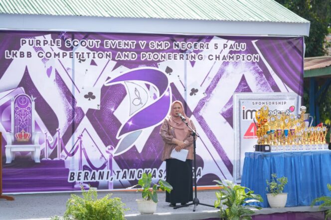 
					Wakil Gubernur Sulawesi Tengah membuka secara resmi Purple Scout Event V Tahun 2025 di SMP Negeri 5 Palu, Jumat (07/11/25). FOTO istimewa