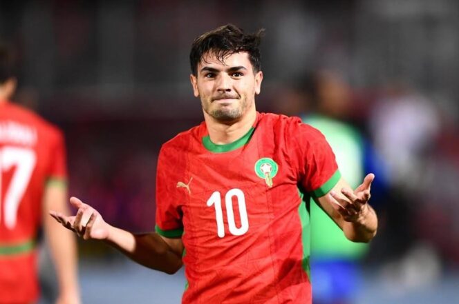 
					Pemain Timnas Maroko Brahim Diaz merayakan gol pembuka yang dicetaknya melalui eksekusi penalti pada laga Grup A Piala Afrika (AFCON) melawan Mali di Stade Prince Moulay Abdallah, Rabat, Sabtu (27/12/25) dini hari WIB. FOTO: (IG) brahim