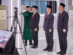 ATR/BPN Lantik Tiga Pejabat, Menteri Nusron Tekankan Rotasi Jabatan