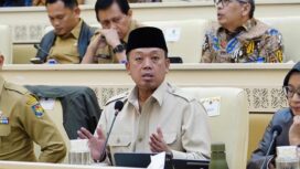 Menteri Agraria dan Tata Ruang/Kepala Badan Pertanahan Nasional (ATR/BPN) Nusron Wahid menyampaikan penjelasan dalam Rapat Kerja dan Rapat Dengar Pendapat bersama Komisi II DPR RI di Gedung DPR RI, Jakarta, Senin (19/01/26). FOTO: istimewa