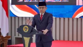 Direktur Jenderal Penetapan Hak dan Pendaftaran Tanah (Dirjen PHPT) Kementerian Agraria dan Tata Ruang/Badan Pertanahan Nasional (ATR/BPN) memimpin pengangkatan sumpah Majelis Pembina dan Pengawas Pejabat Pembuat Akta Tanah (PPAT) Pusat dan Wilayah di Aula Prona, Kementerian ATR/BPN, Jakarta, Senin (12/01/26). FOTO: istimewa