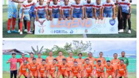 Pemain DLU FC (atas) dan ASN Kota Palu (bawah). FOTO: ist