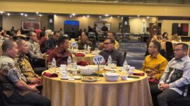 Suasana jamuan makan malam bersama Komandan Kodaeral VI yang dihadiri unsur Forkopimda Sulawesi Tengah di Convention Hall Swiss-Belhotel Palu, Senin (12/01/26) malam. FOTO: istimewa