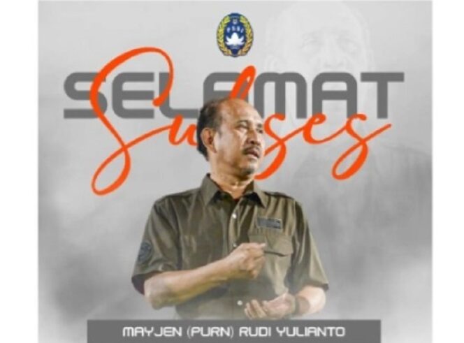 
					Mayjen (Purn) Rudy Yulianto, anggota Komite Eksekutif (Exco) PSSI periode 2023–2027, yang resmi ditetapkan sebagai Pelaksana Tugas (Plt) Ketua Asprov PSSI Sulawesi Tengah. FOTO: ist