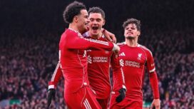 Pemain Liverpool merayakan gol ke gawang Burnley pada laga Liga Inggris pekan ke-22 di Stadion Anfield, Sabtu malam (17/01/26). FOTO: (IG) liverpool