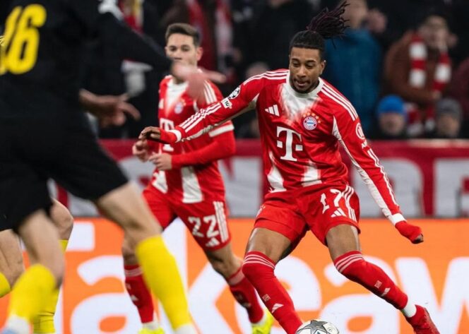 
					Pemain Bayern Munich menguasai bola di bawah tekanan pemain Royale Union SG dalam laga matchday ke-7 fase Liga Champions di Allianz Arena, Munich, Kamis (22/01/26) dini hari WIB. FOTO: (IG) fcbayern