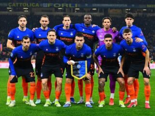 Para pemain Inter Milan berpose bersama sebelum pertandingan melawan Pisa pada laga pekan ke-22 Serie A 2025/2026 di Stadio Giuseppe Meazza, Milan, Sabtu (24/01/26) dini hari WIB. FOTO: (IG) inter