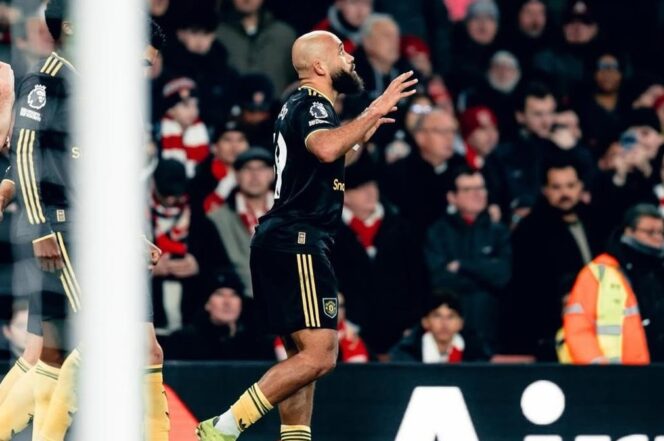 
					Pemain Manchester United merayakan gol ke gawang Arsenal dalam laga Liga Inggris pekan ke-23 di Stadion Emirates, London, Senin (26/01/26) dini hari WIB. FOTO: (IG) @manutd