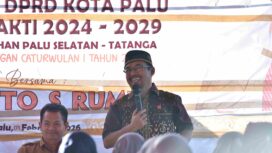 Anggota DPRD Kota Palu, Sucipto S Rumu, menyampaikan sambutan dan mendengarkan aspirasi warga saat kegiatan Penjaringan Aspirasi Masyarakat (Reses) Caturwulan I Masa Persidangan Tahun 2026 di Kelurahan Nunu, Kecamatan Tatanga, Kota Palu, Selasa (03/02/26). (Foto: netiz.id)