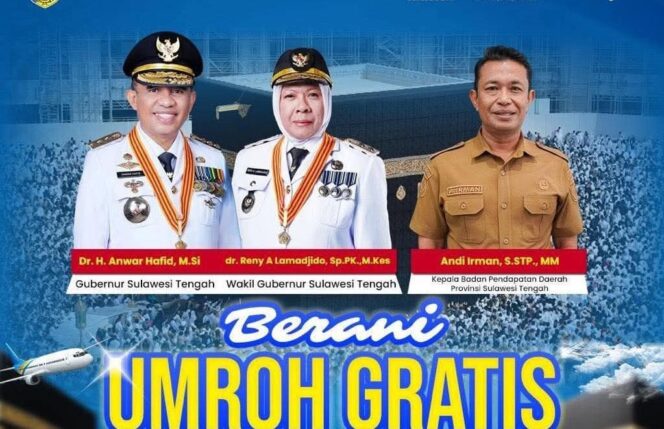 
					Poster program Berani Umroh Gratis, sebagai bentuk apresiasi bagi masyarakat yang taat membayar Pajak Kendaraan Bermotor tahun 2026. FOTO: istimewa