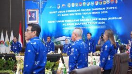 Suasana Rapat Umum Pemegang Saham (RUPS) Tahunan Tahun Buku 2025 dan RUPS Luar Biasa (RUPS-LB) Tahun 2026 PT Bank Sulteng yang digelar di salah satu hotel berbintang di Kota Palu, Rabu (04/02/26). FOTO: Biro Adpim Pemprov Sulteng 