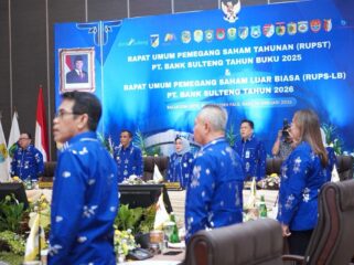 Suasana Rapat Umum Pemegang Saham (RUPS) Tahunan Tahun Buku 2025 dan RUPS Luar Biasa (RUPS-LB) Tahun 2026 PT Bank Sulteng yang digelar di salah satu hotel berbintang di Kota Palu, Rabu (04/02/26). FOTO: Biro Adpim Pemprov Sulteng 